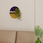 OBEROENDE BORDER Oval konsthylla i svart finish