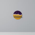 INDEPENDENT BORDER Round Art Shelf In Black Finish