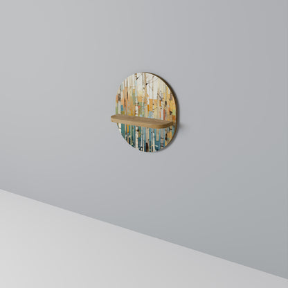 BJÖRKKALEIDOSKOP Oval Konsthylla I Ekeffekt
