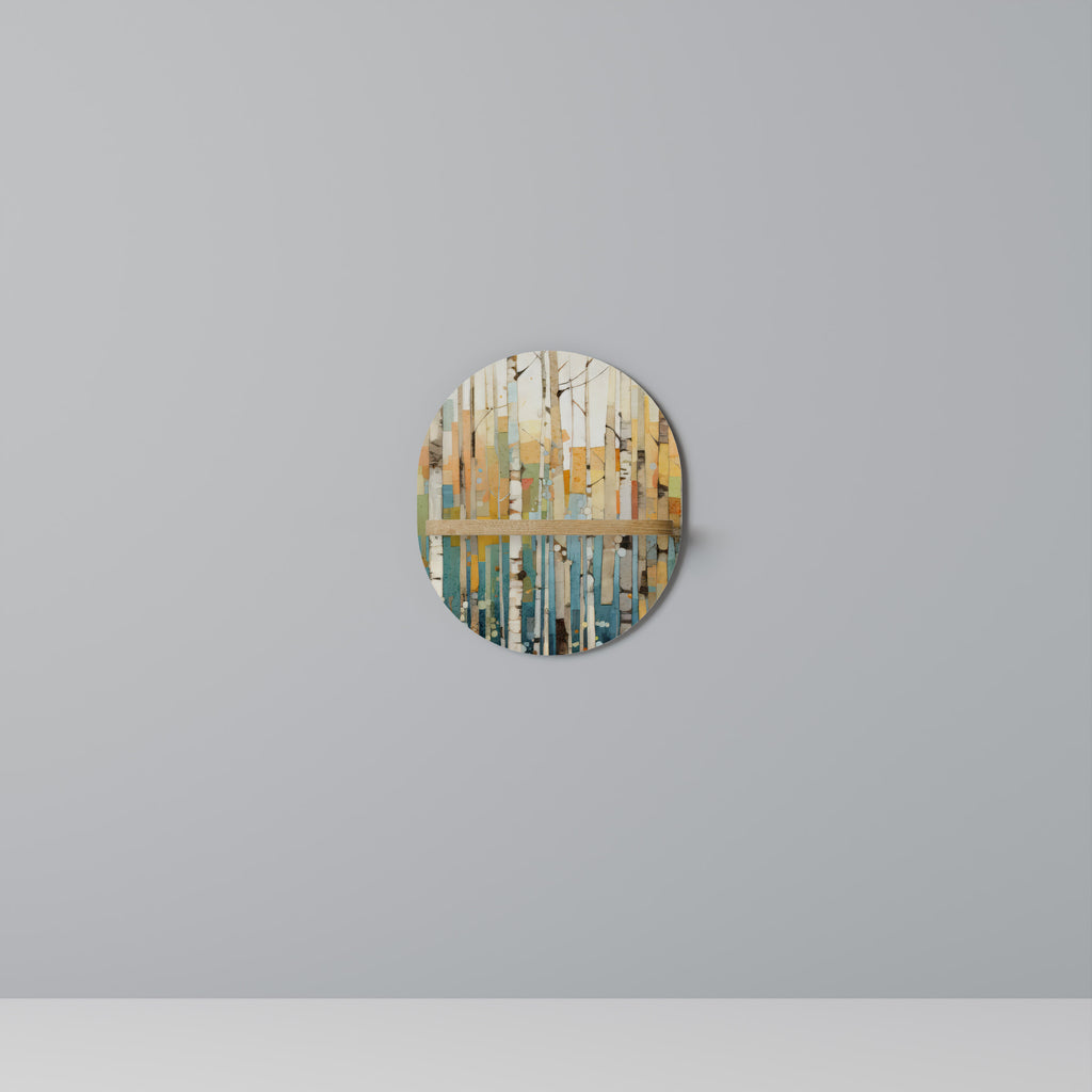 BIRCH KALEIDOSCOPE Oval Art Shelf In Oak Effect