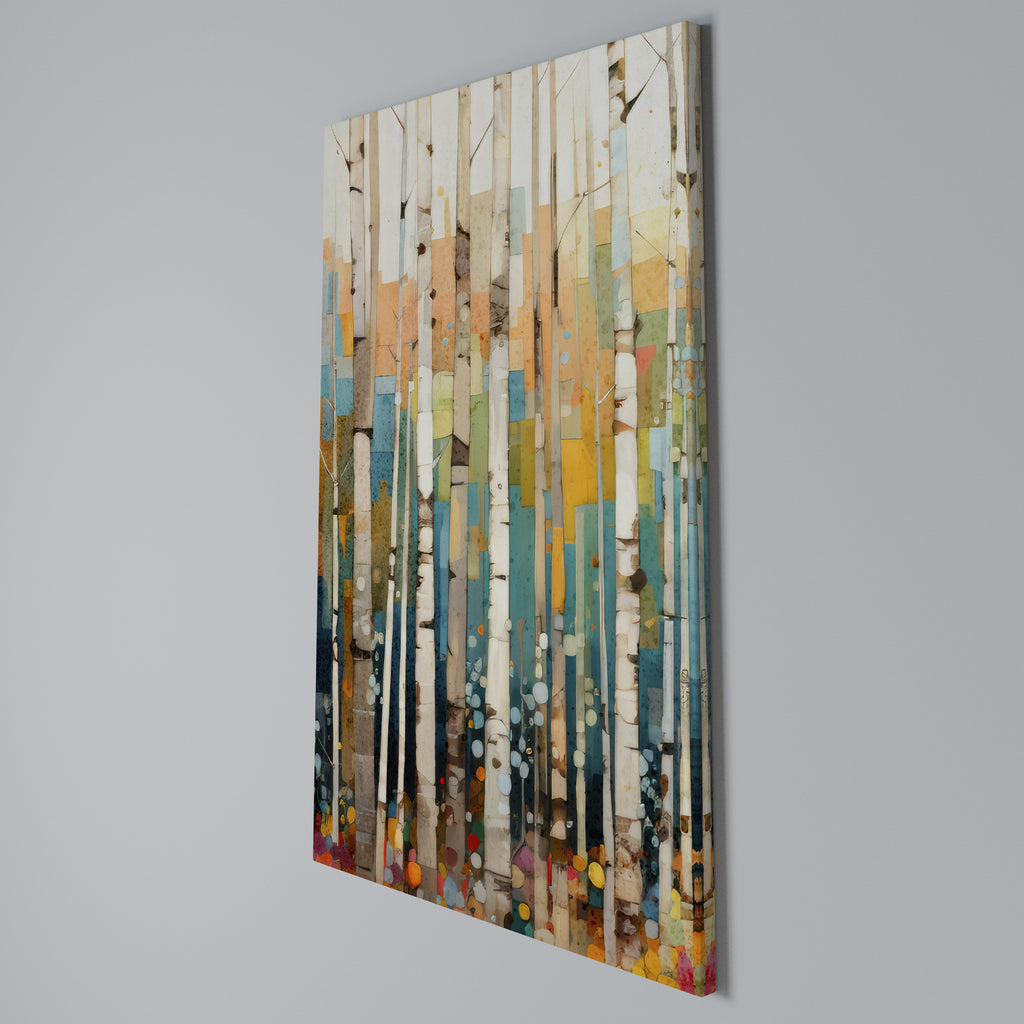 BIRCH KALEIDOSCOPE Vertical Canvas Print