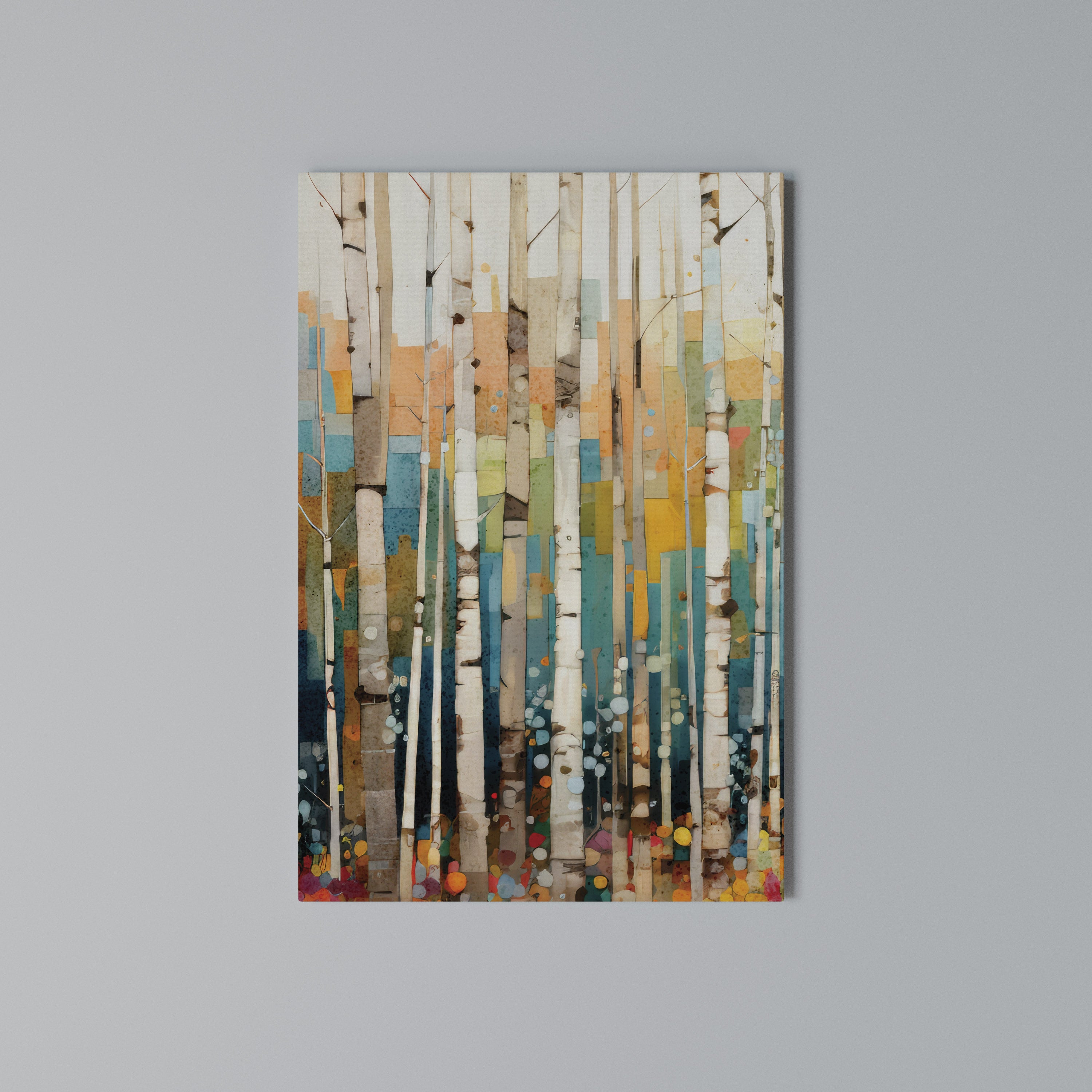 BIRCH KALEIDOSCOPE Vertical Canvas Print