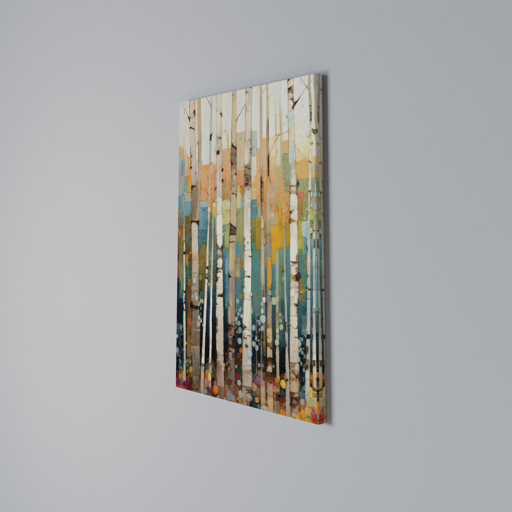 BIRCH KALEIDOSCOPE Vertical Canvas Print