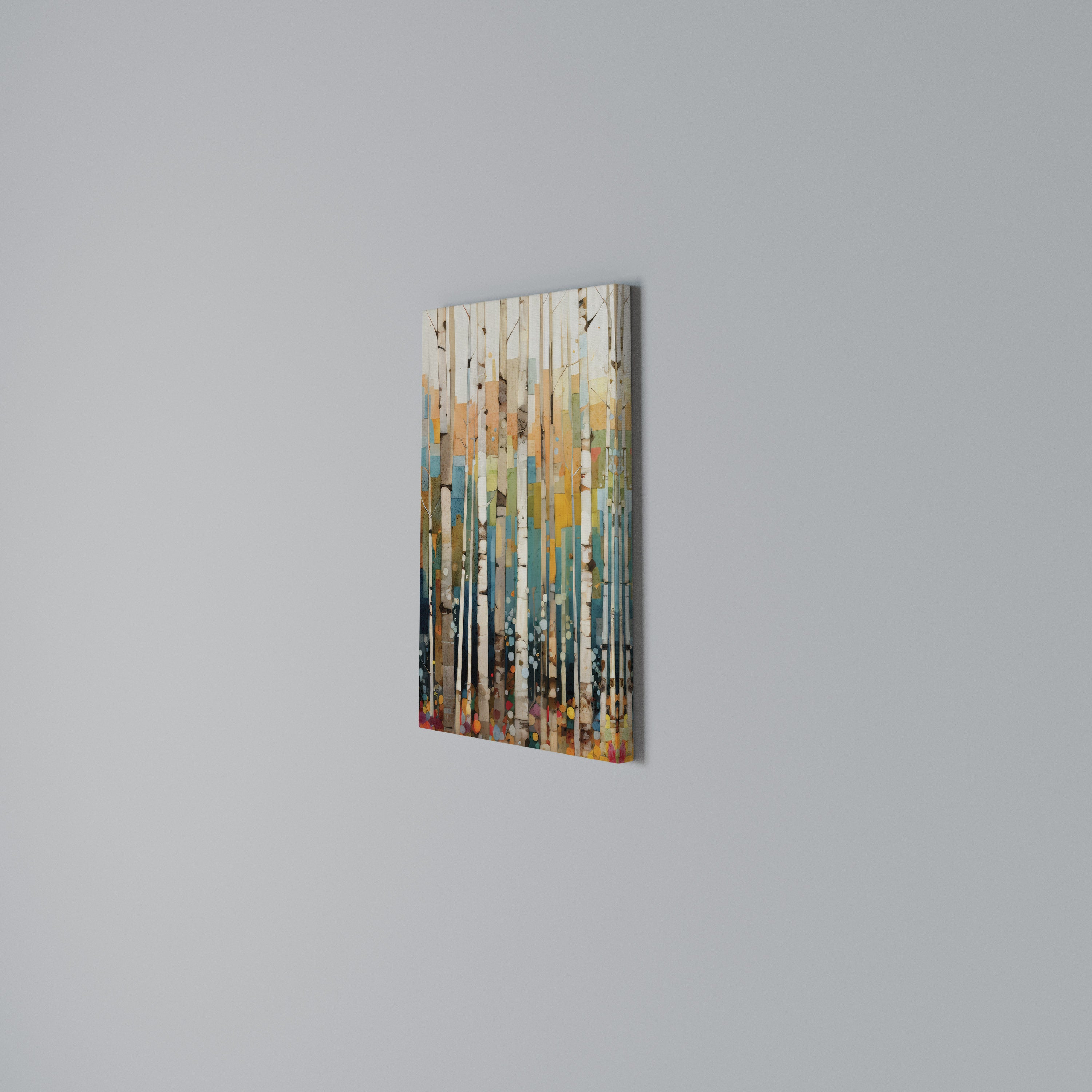 BIRCH KALEIDOSCOPE Vertical Canvas Print