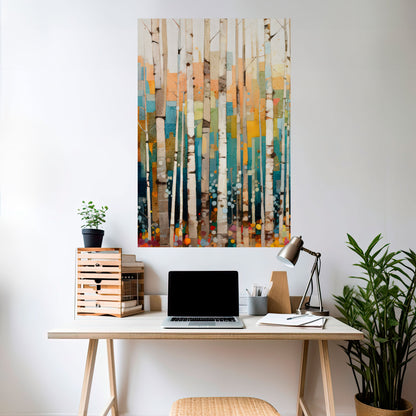 BIRCH KALEIDOSCOPE Peel and Stick Vertical Poster