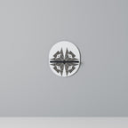 MONOKROM NEXUS Oval konsthylla i svart finish