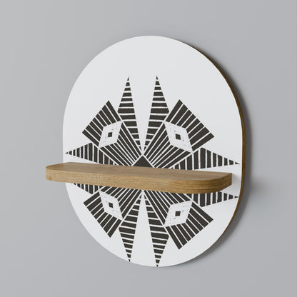 MONOKROM NEXUS Oval Art Hylla I Ekeffekt