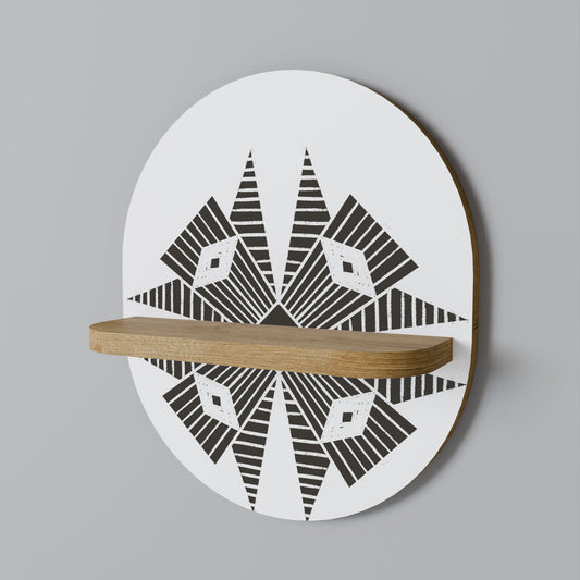 MONOKROM NEXUS Oval Art Hylla I Ekeffekt