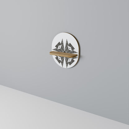 MONOKROM NEXUS Oval Art Hylla I Ekeffekt