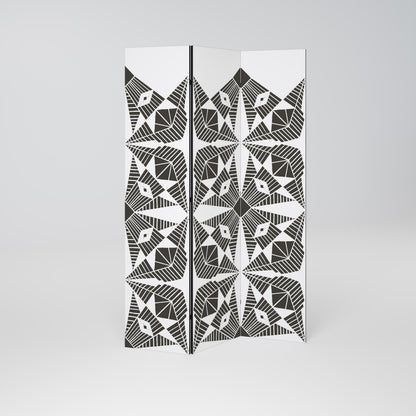 MONOCHROME NEXUS Decorative 3-Panel Room Divider