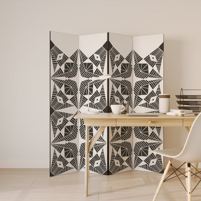 MONOCHROME NEXUS 4-Panel Room Divider