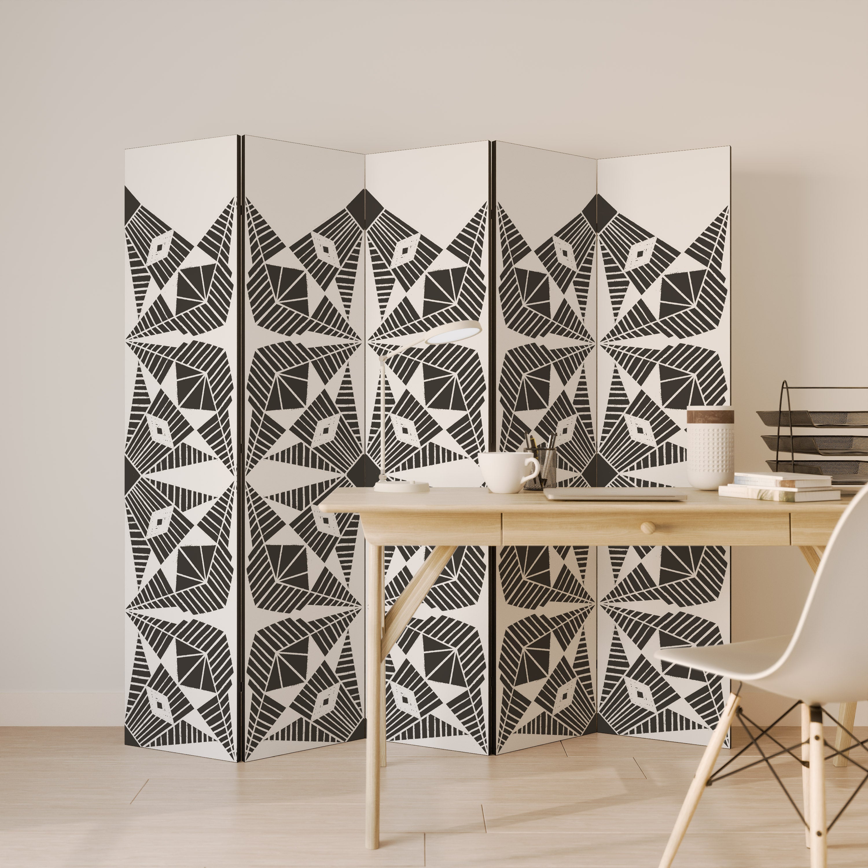 MONOCHROME NEXUS 5-Panel Room Divider