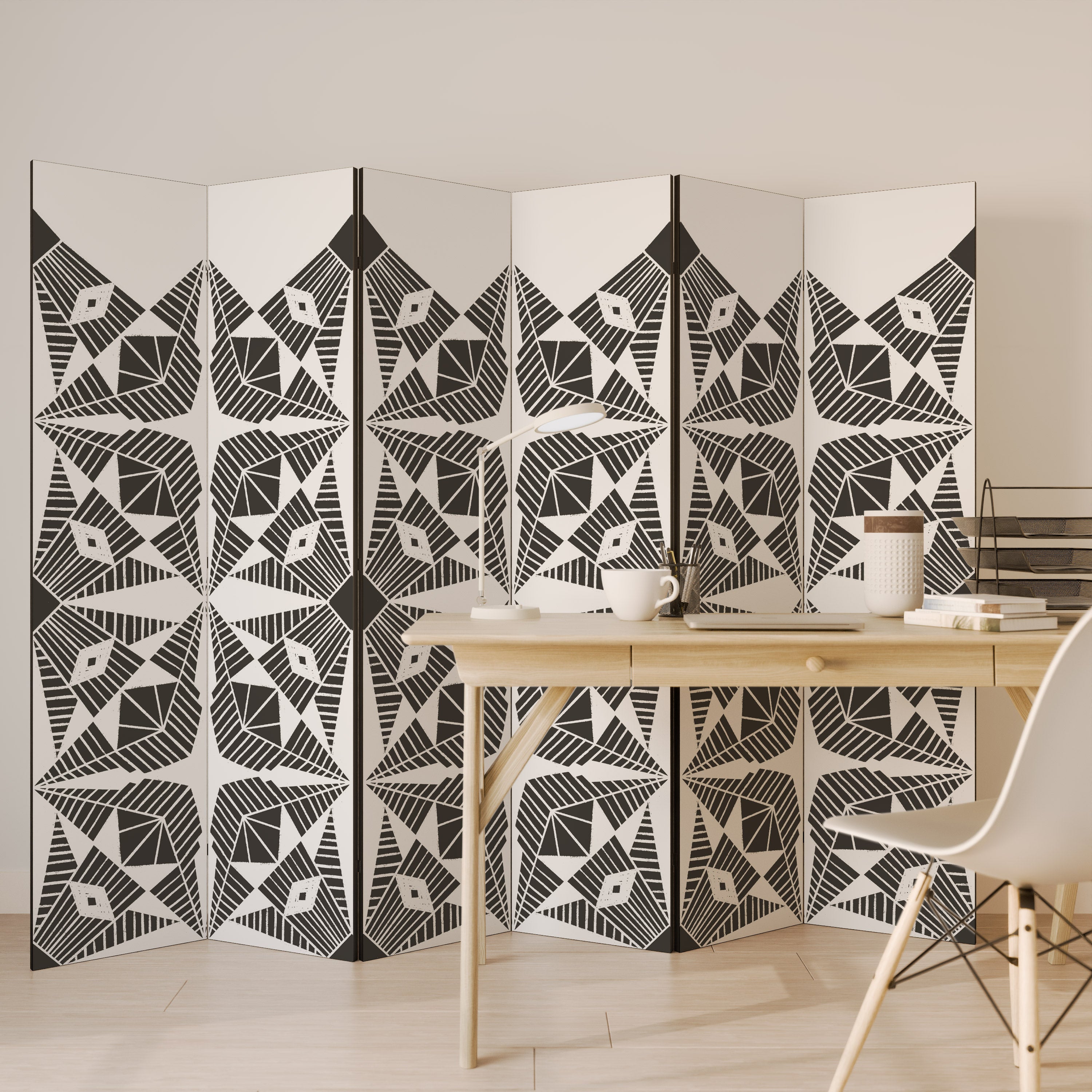 MONOCHROME NEXUS 6-Panel Room Divider