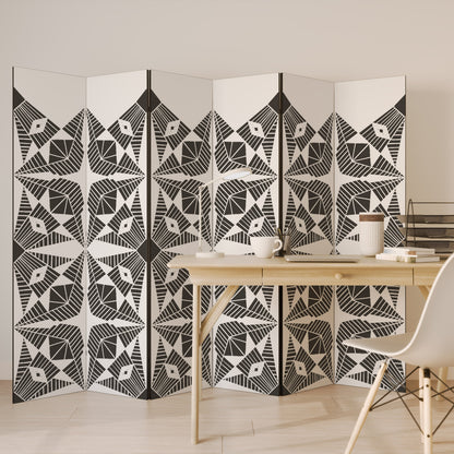 MONOCHROME NEXUS Dekorativ rumsavdelare med 6 paneler