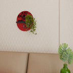 ENJOY THE RIDE Oval konsthylla i svart finish