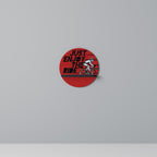 ENJOY THE RIDE Round Art Shelf In Black Finish