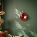 ENJOY THE RIDE Round Art Shelf In Black Finish