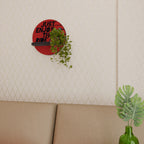 ENJOY THE RIDE Round Art Shelf In Black Finish