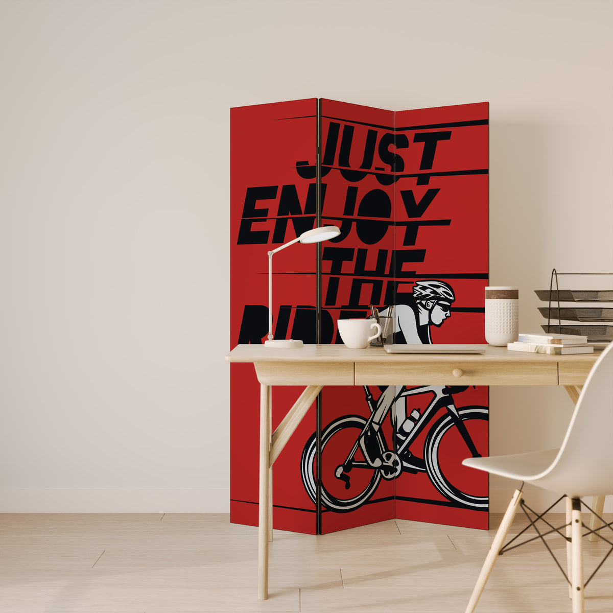 ENJOY THE RIDE Dekorativ rumsavdelare – 3 paneler