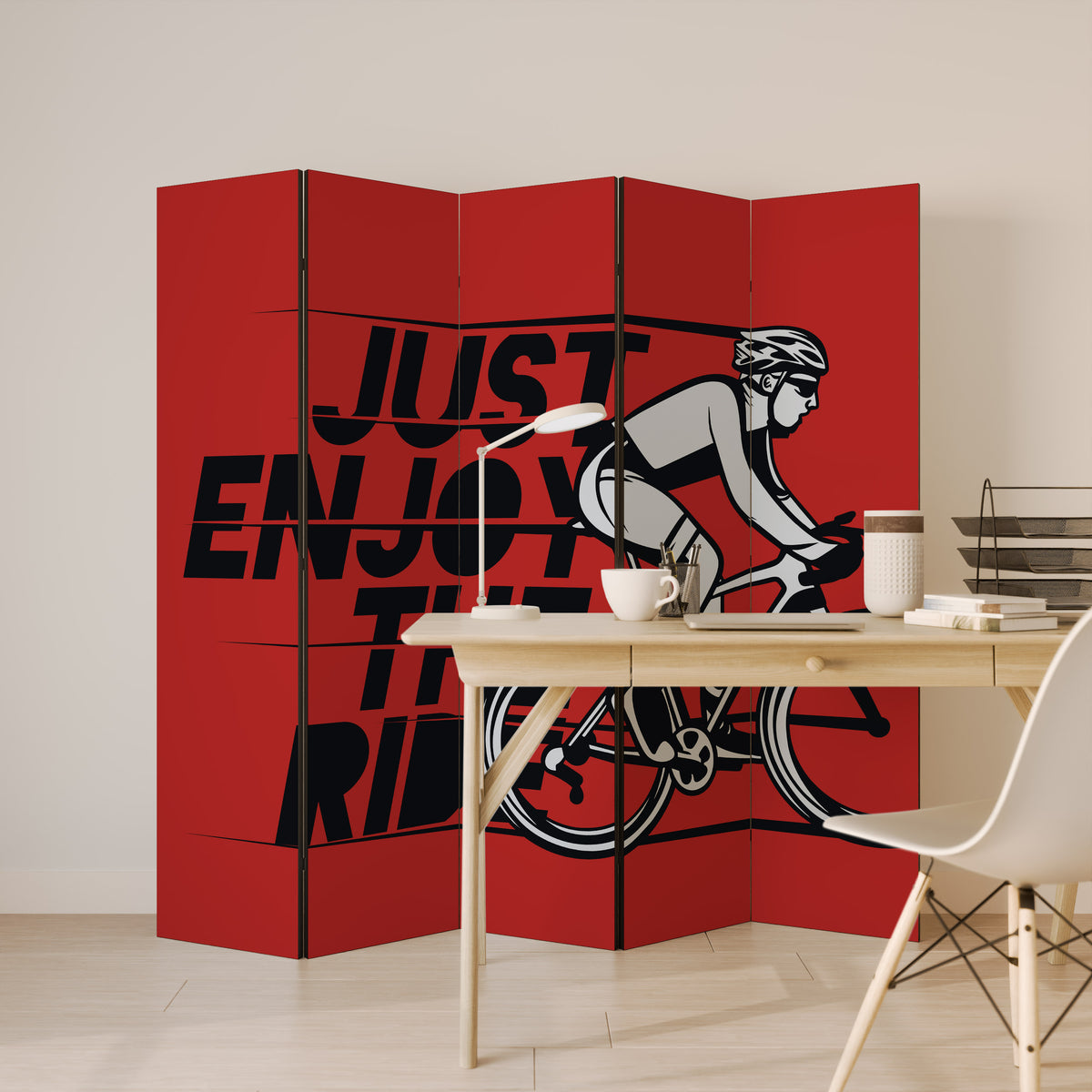 ENJOY THE RIDE Dekorativ rumsavdelare – 5 paneler