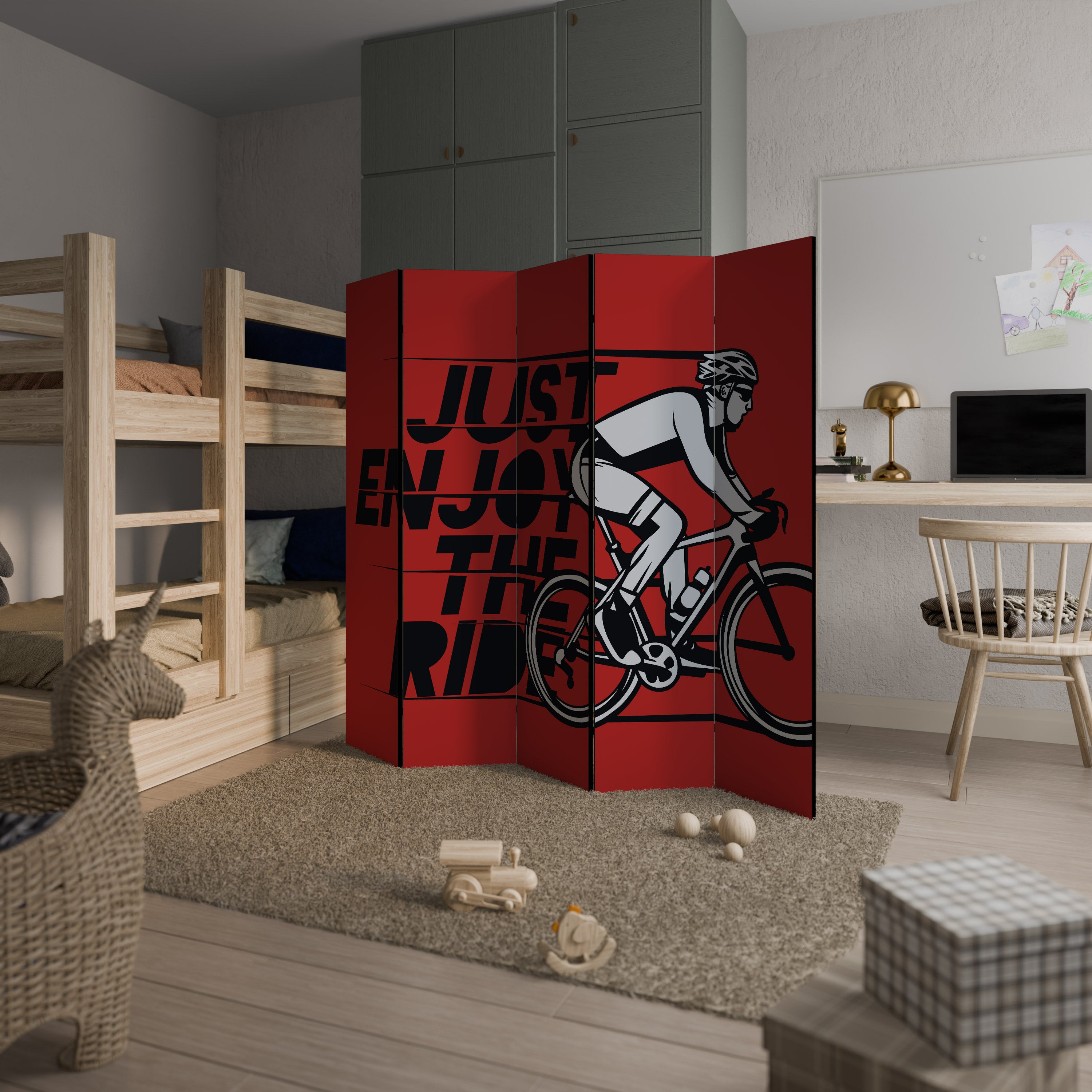 ENJOY THE RIDE Dekorativ rumsavdelare – 5 paneler