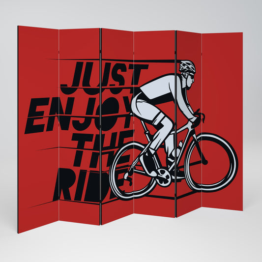 ENJOY THE RIDE Decorative 6-Panel Room Divider