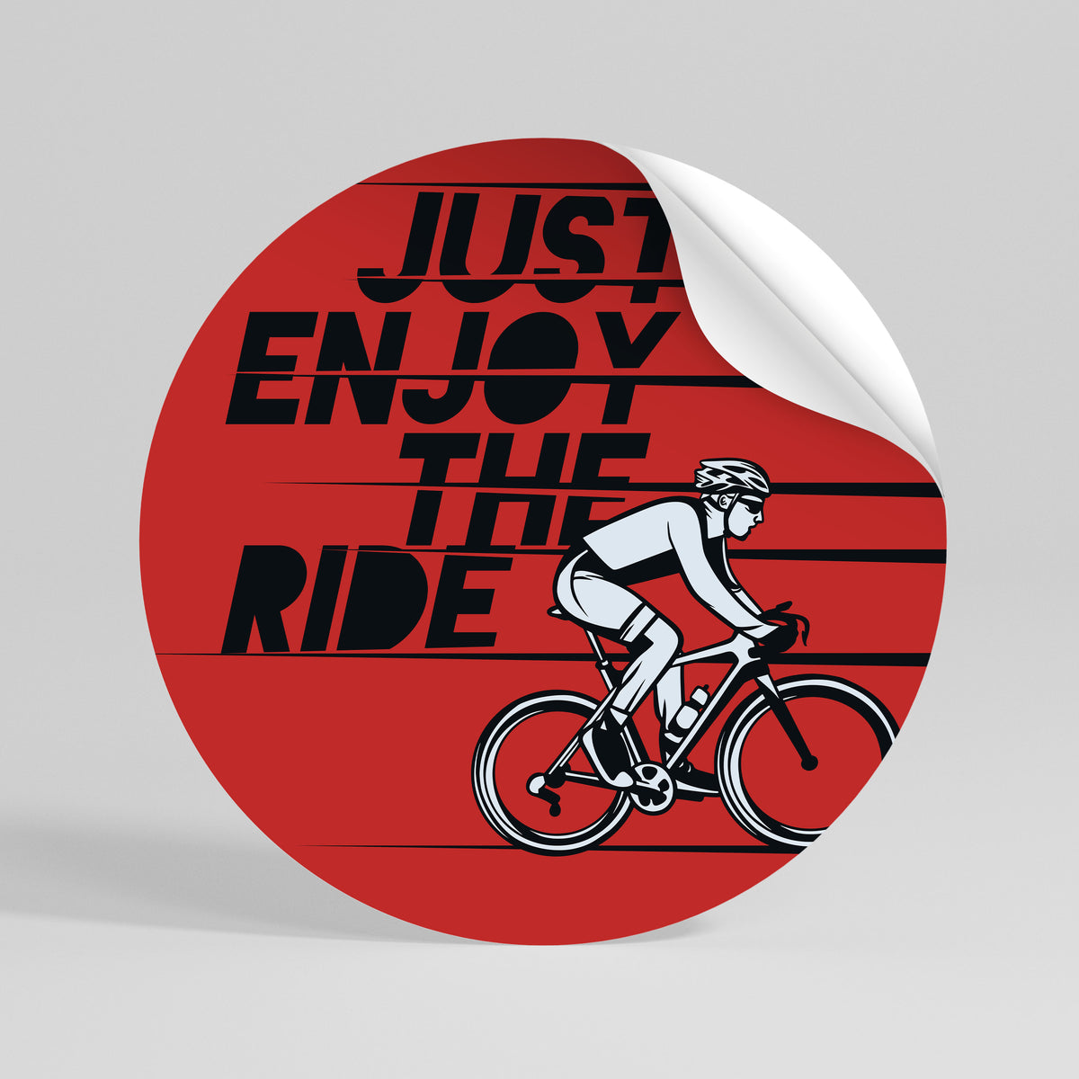 ENJOY THE RIDE Rund väggdekal