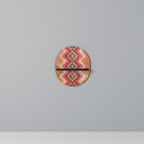 INDIAN FOLK Oval konsthylla i svart finish