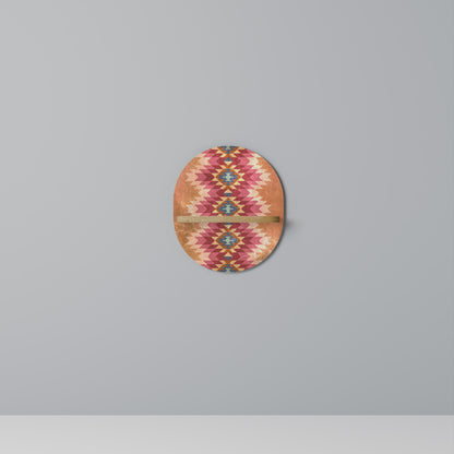 INDIAN FOLK Oval konsthylla i ekeffekt