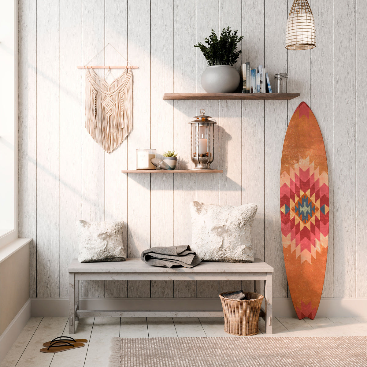 INDIAN FOLK Dekorativ Surfbräda