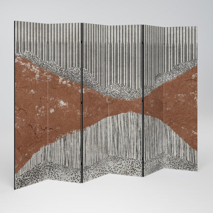 STRIPED TERRAIN Rumsavdelare 6 paneler