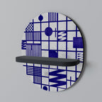 RÄTT PLATS Oval konsthylla i svart finish