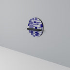 RÄTT PLATS Oval konsthylla i svart finish