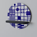 RÄTT PLATS Rund konsthylla i svart finish