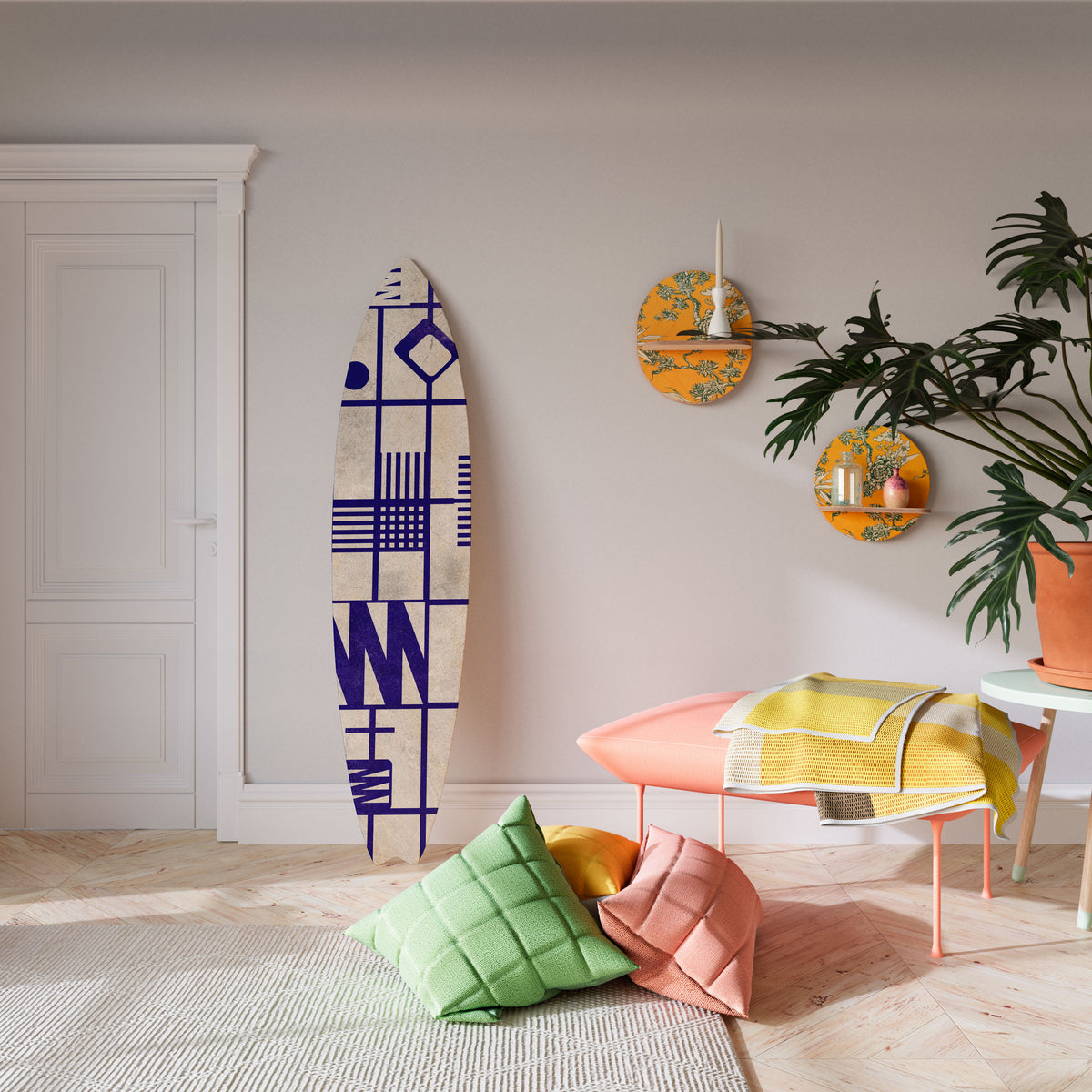 THE RIGHT PLACES Dekorativ Surfbräda