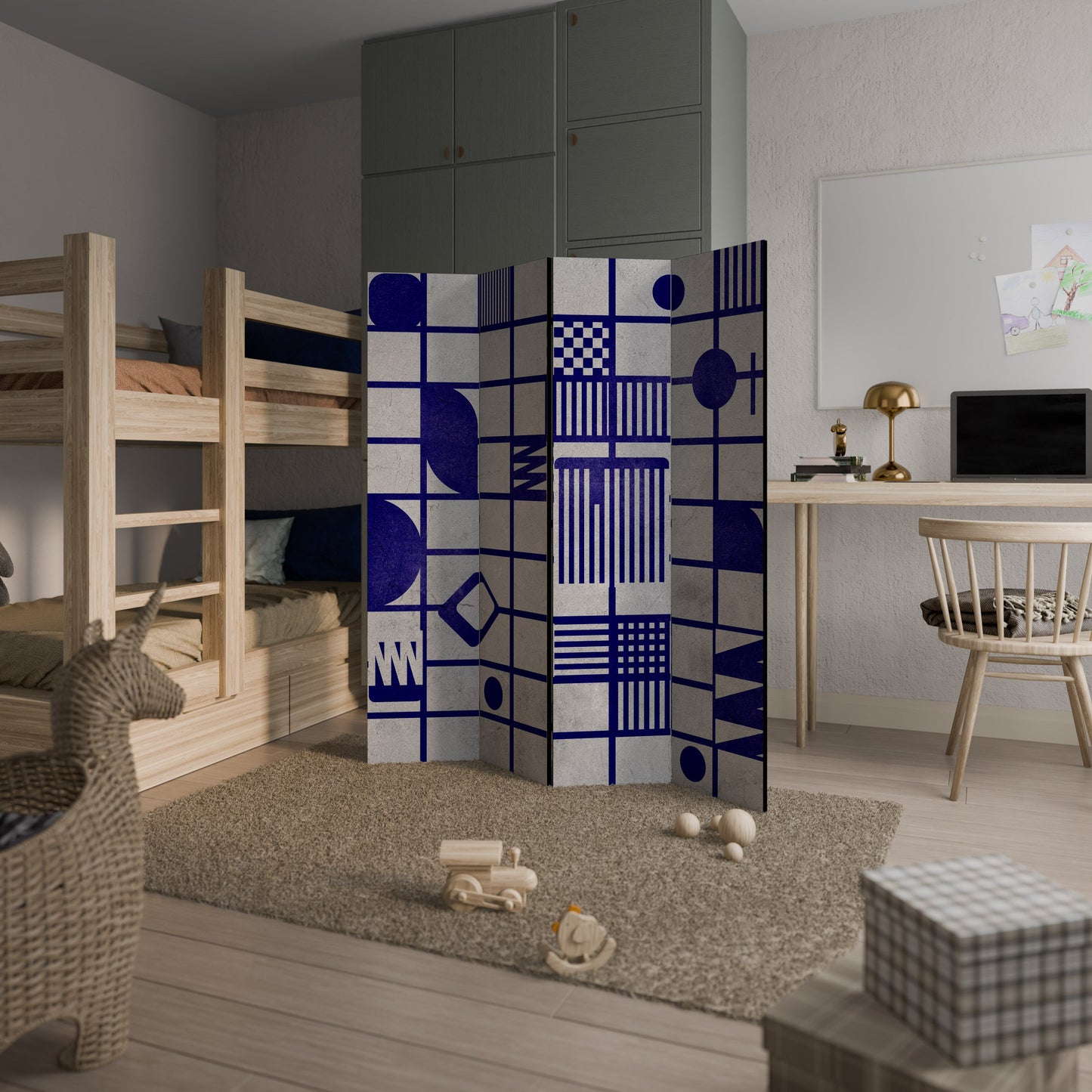 THE RIGHT PLACES Decorative 4-Panel Room Divider