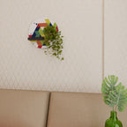 FRAMTIDSSKYLT Runda konsthylla i svart finish