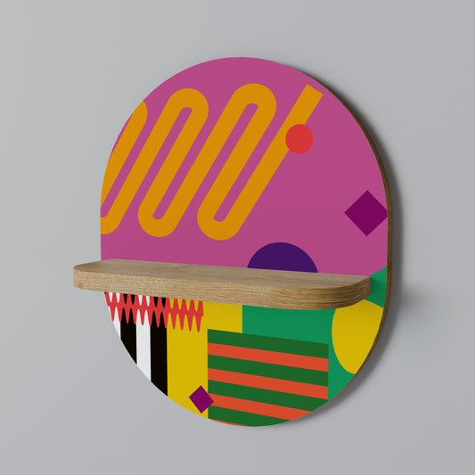 VIVID ART Oval konsthylla i ekeffekt