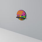 VIVID ART Rund konsthylla i svart finish