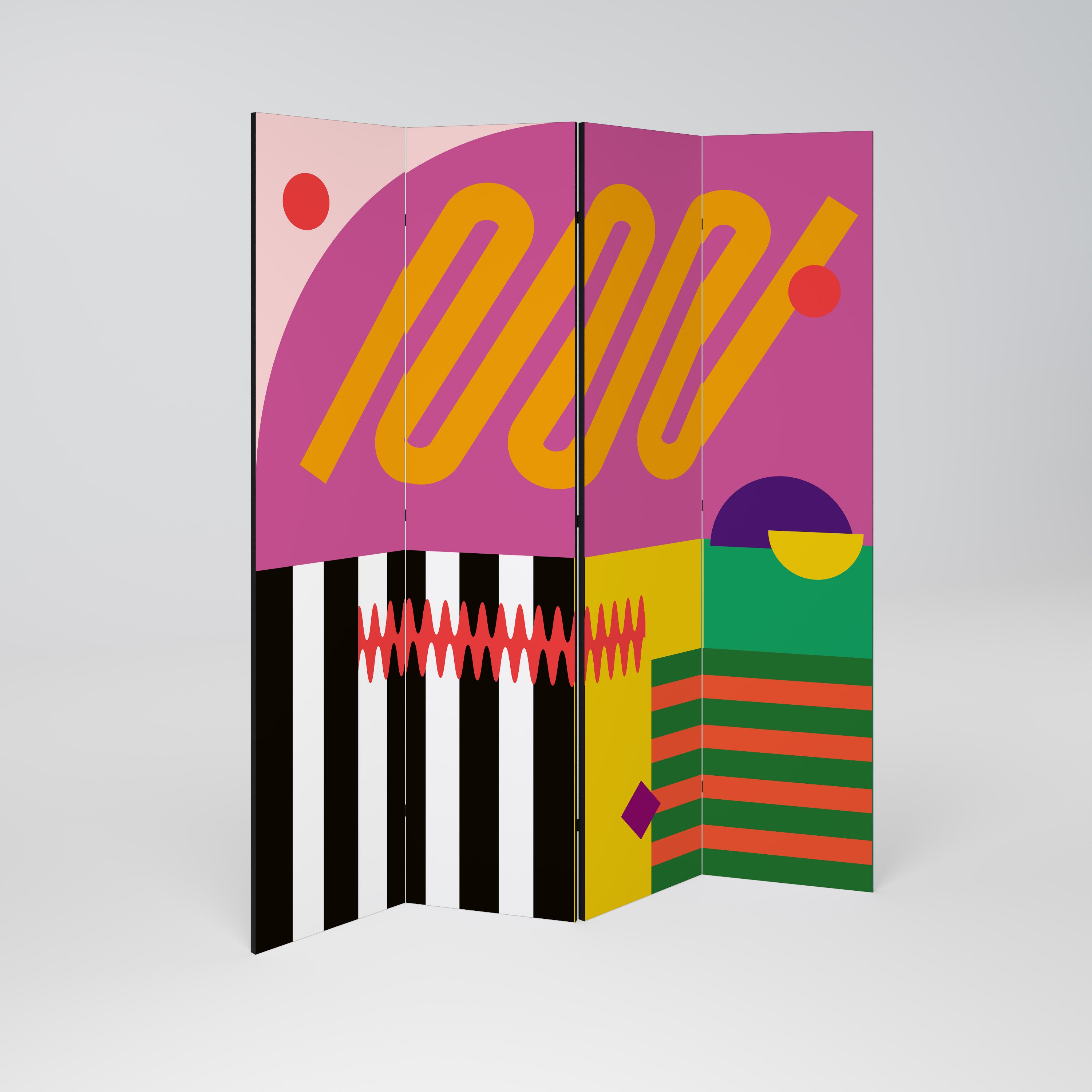 VIVID ART 4-Panel Room Divider