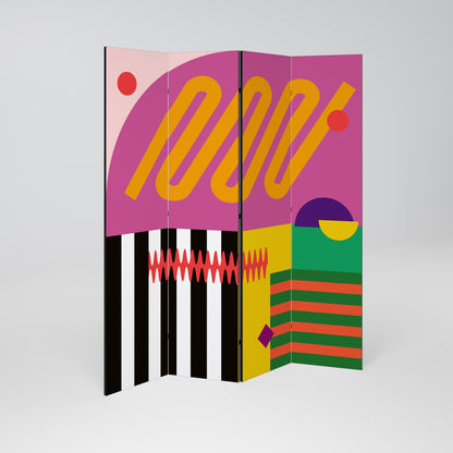 VIVID ART Dekorativ rumsavdelare med 4 paneler