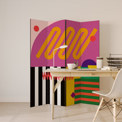 VIVID ART Dekorativ rumsavdelare med 4 paneler