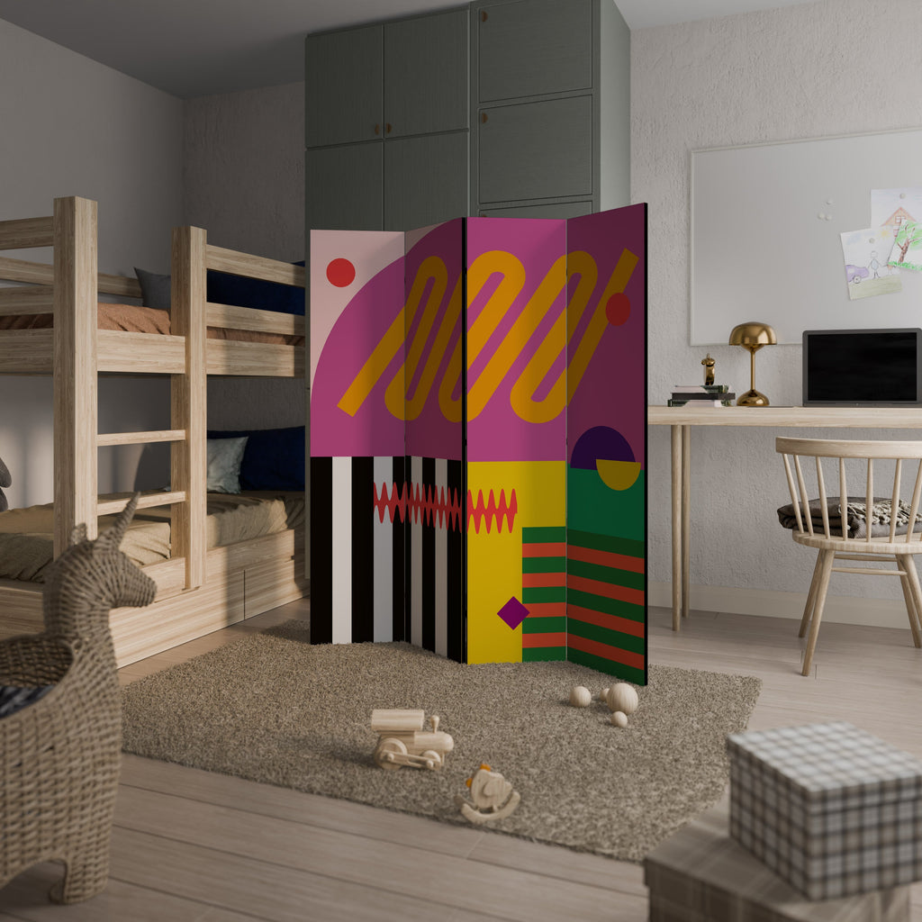 VIVID ART Dekorativ rumsavdelare med 4 paneler