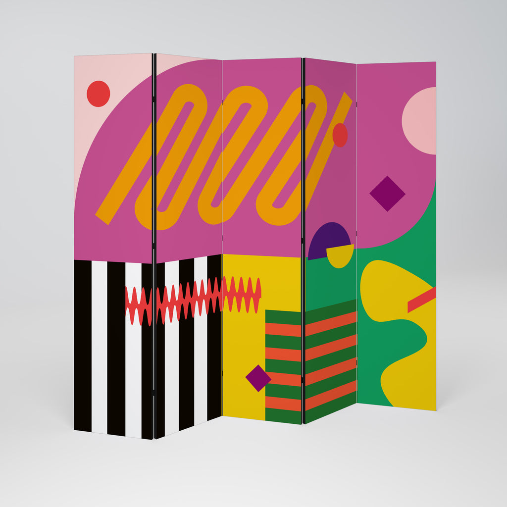 VIVID ART Dekorativ rumsavdelare – 5 paneler