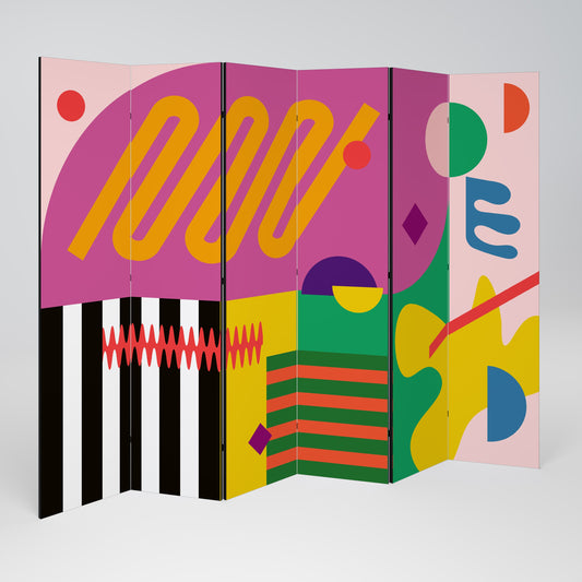 VIVID ART Decorative 6-Panel Room Divider