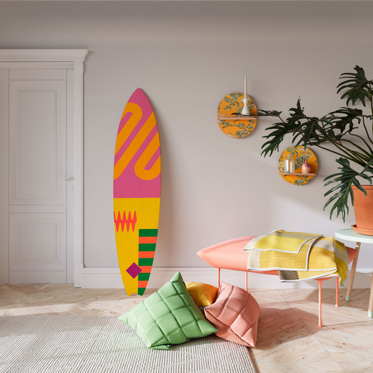 VIVID VIBRATIONS Dekorativ Surfbräda