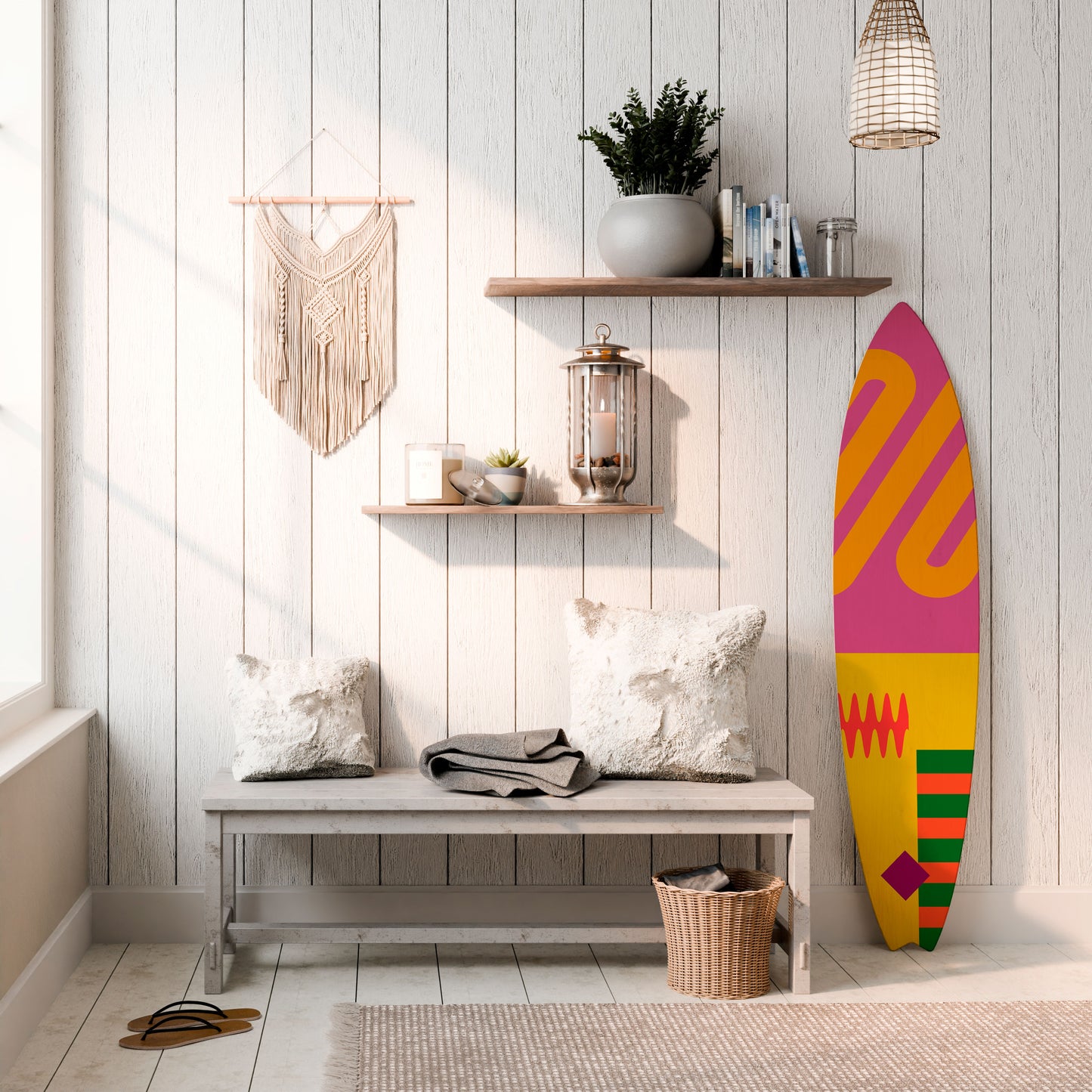 VIVID VIBRATIONS Dekorativ Surfbräda