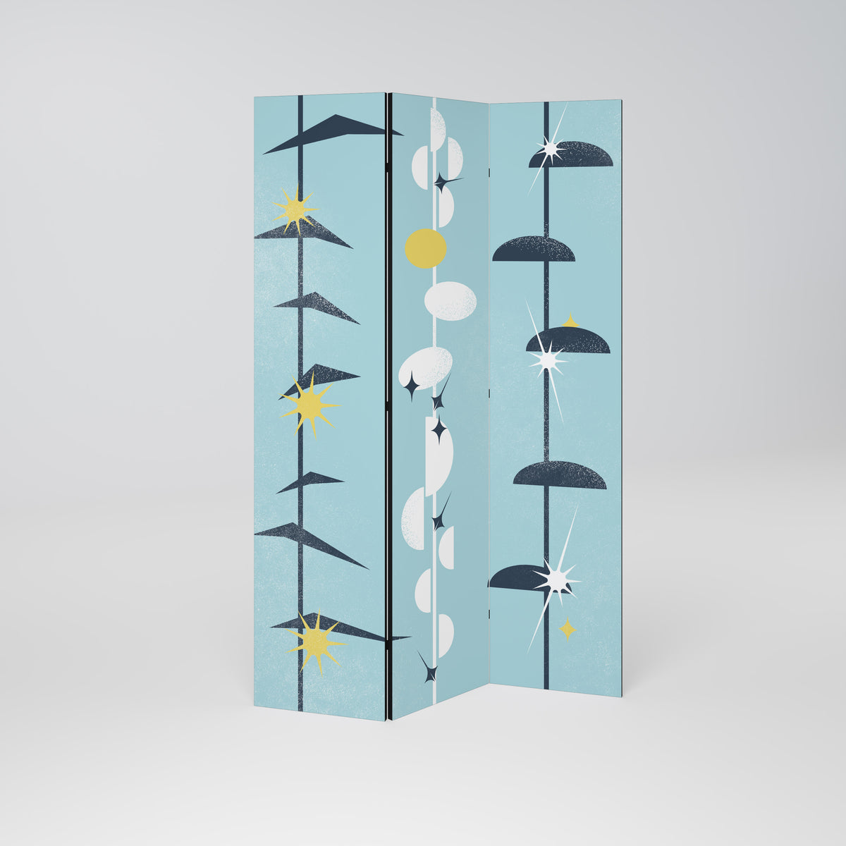 PATHS TO HAPPINESS Dekorativ rumsavdelare – 3 paneler