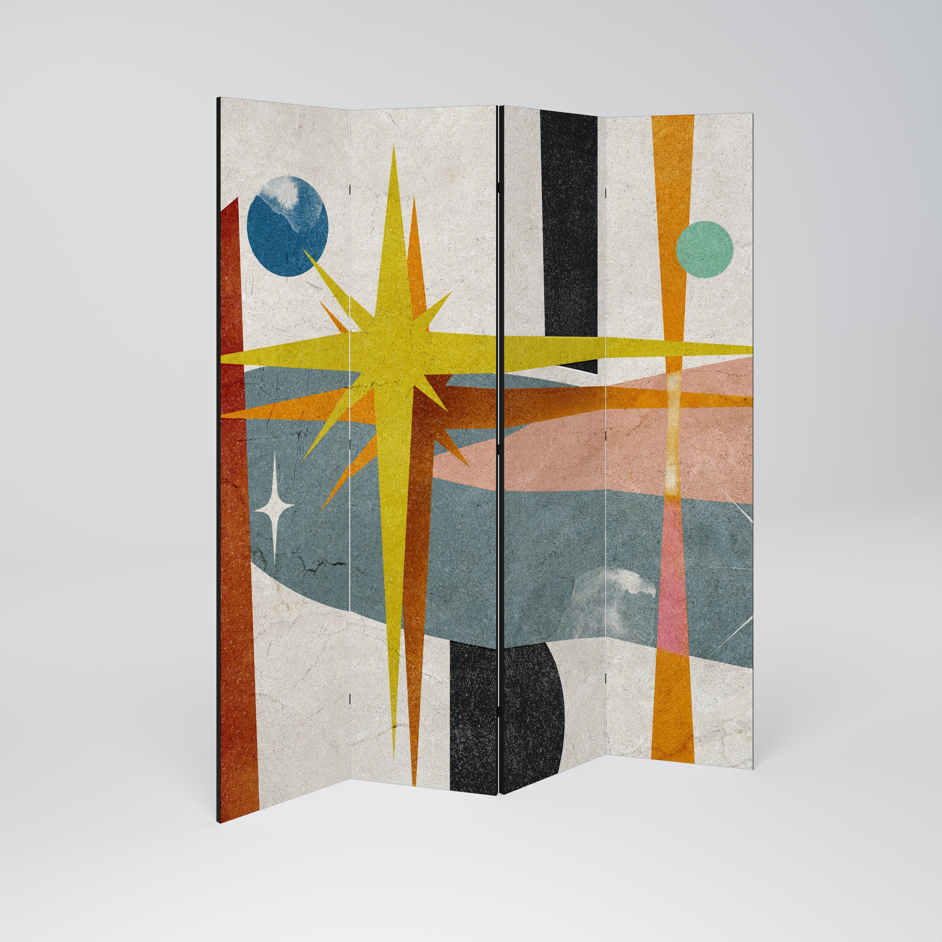 INTERSTELLAR VIBES 4-Panel Room Divider