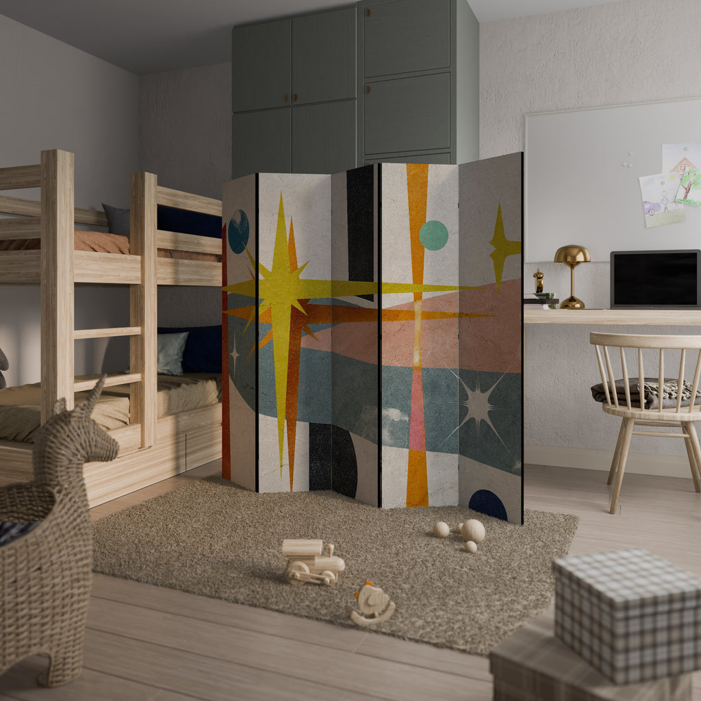 INTERSTELLAR VIBES Dekorativ rumsavdelare – 5 paneler